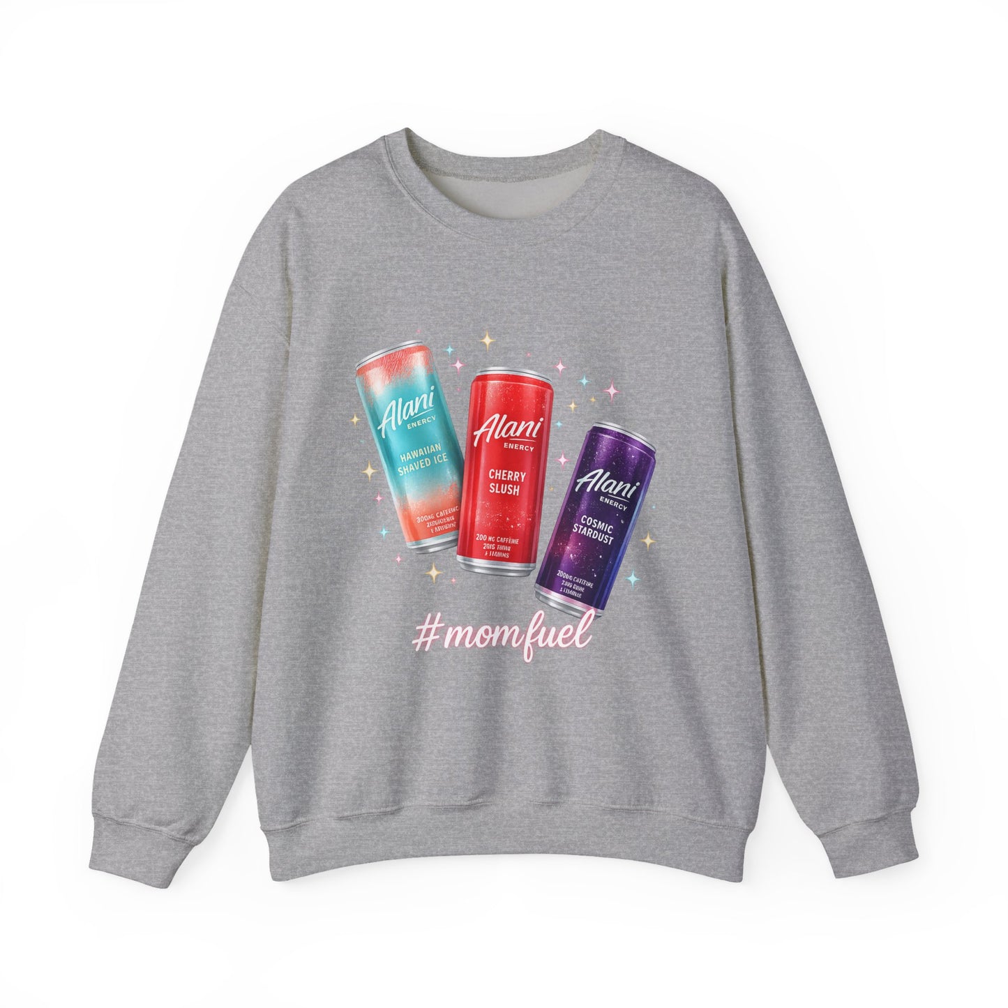Beverage Cans Graphic Sweatshirt — Sparkling Drinks Trio "Savor the Spark" Crewneck