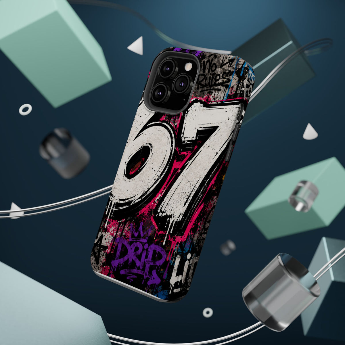 Graffiti '67' Magnetic Impact Phone Case — Urban Street Art iPhone Cover