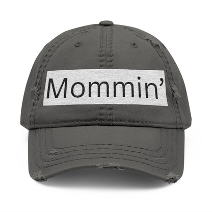 Mommin' Distressed Dad Hat — Embroidered Casual Mom Cap