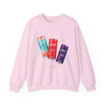 Beverage Cans Graphic Sweatshirt — Sparkling Drinks Trio "Savor the Spark" Crewneck