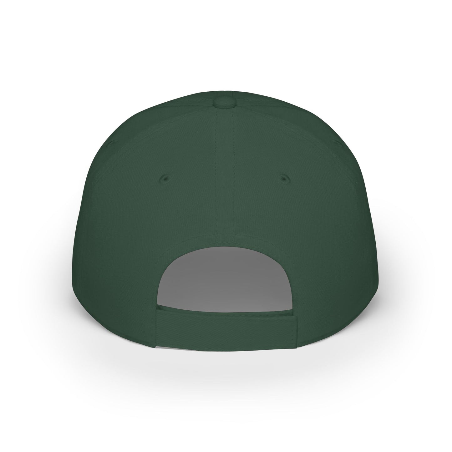 Low Profile Baseball Cap — "Who Me? I Clean Up" Floral Statement Hat