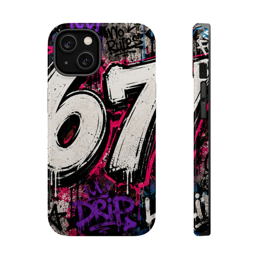 Graffiti '67' Magnetic Impact Phone Case — Urban Street Art iPhone Cover