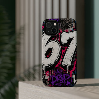 Graffiti '67' Magnetic Impact Phone Case — Urban Street Art iPhone Cover