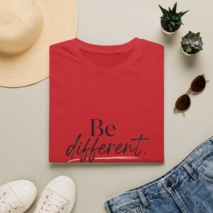 Be Different T-Shirt — Inspirational 'Be Different. The world will adjust.' Graphic Tee