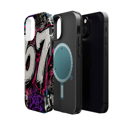 Graffiti '67' Magnetic Impact Phone Case — Urban Street Art iPhone Cover