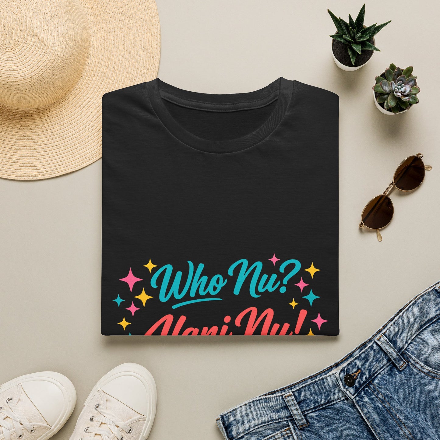 Who Nu? Alani Nu! T-Shirt — Retro Sparkle Graphic Tee