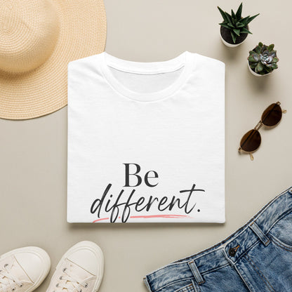 Be Different T-Shirt — Inspirational 'Be Different. The world will adjust.' Graphic Tee