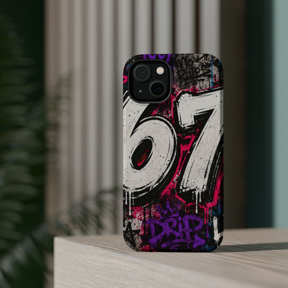 Graffiti '67' Magnetic Impact Phone Case — Urban Street Art iPhone Cover
