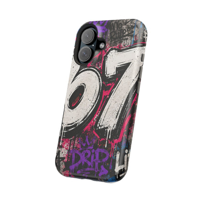 Graffiti '67' Magnetic Impact Phone Case — Urban Street Art iPhone Cover