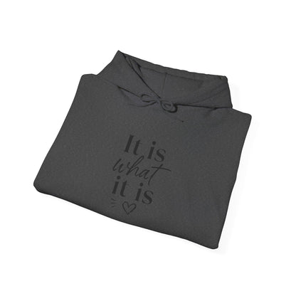 It Is What It Is Hoodie — Minimal Script Comfort Pullover
