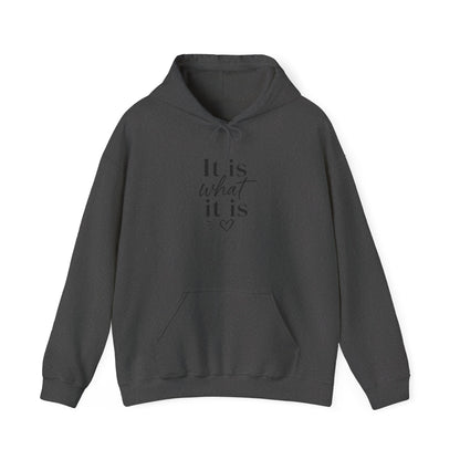 It Is What It Is Hoodie — Minimal Script Comfort Pullover