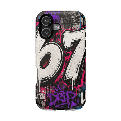 Graffiti '67' Magnetic Impact Phone Case — Urban Street Art iPhone Cover