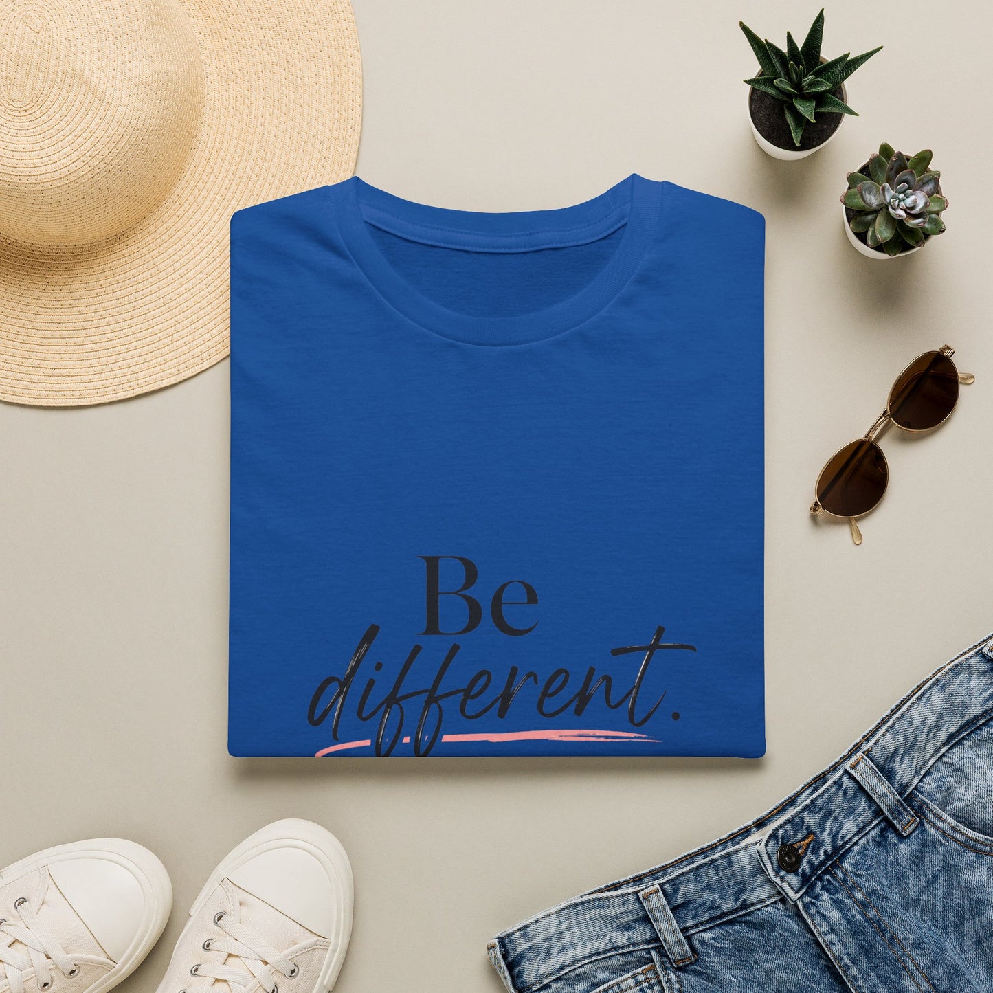 Be Different T-Shirt — Inspirational 'Be Different. The world will adjust.' Graphic Tee