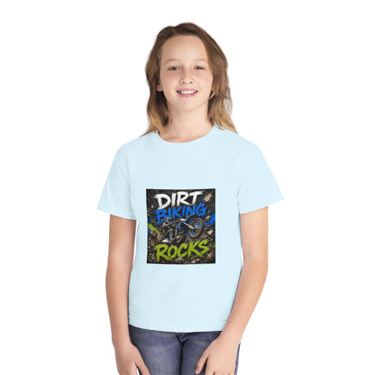 Dirt Biking Rocks Youth Tee