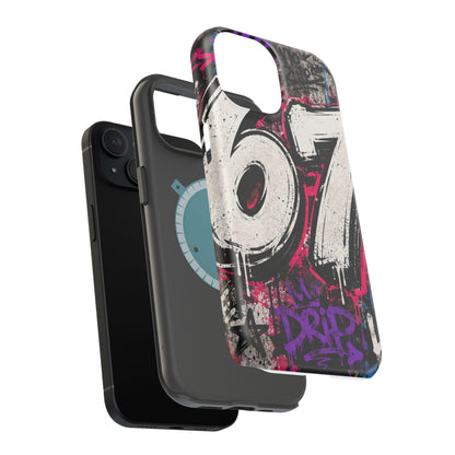 Graffiti '67' Magnetic Impact Phone Case — Urban Street Art iPhone Cover