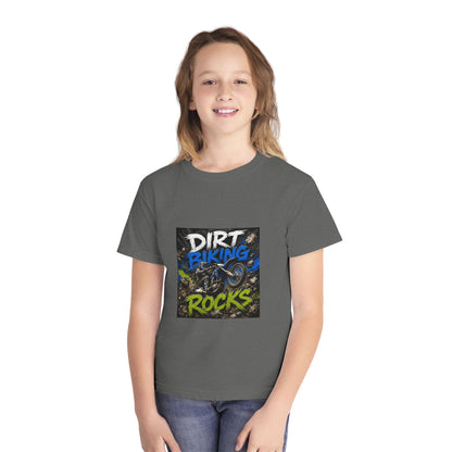 Dirt Biking Rocks Youth Tee