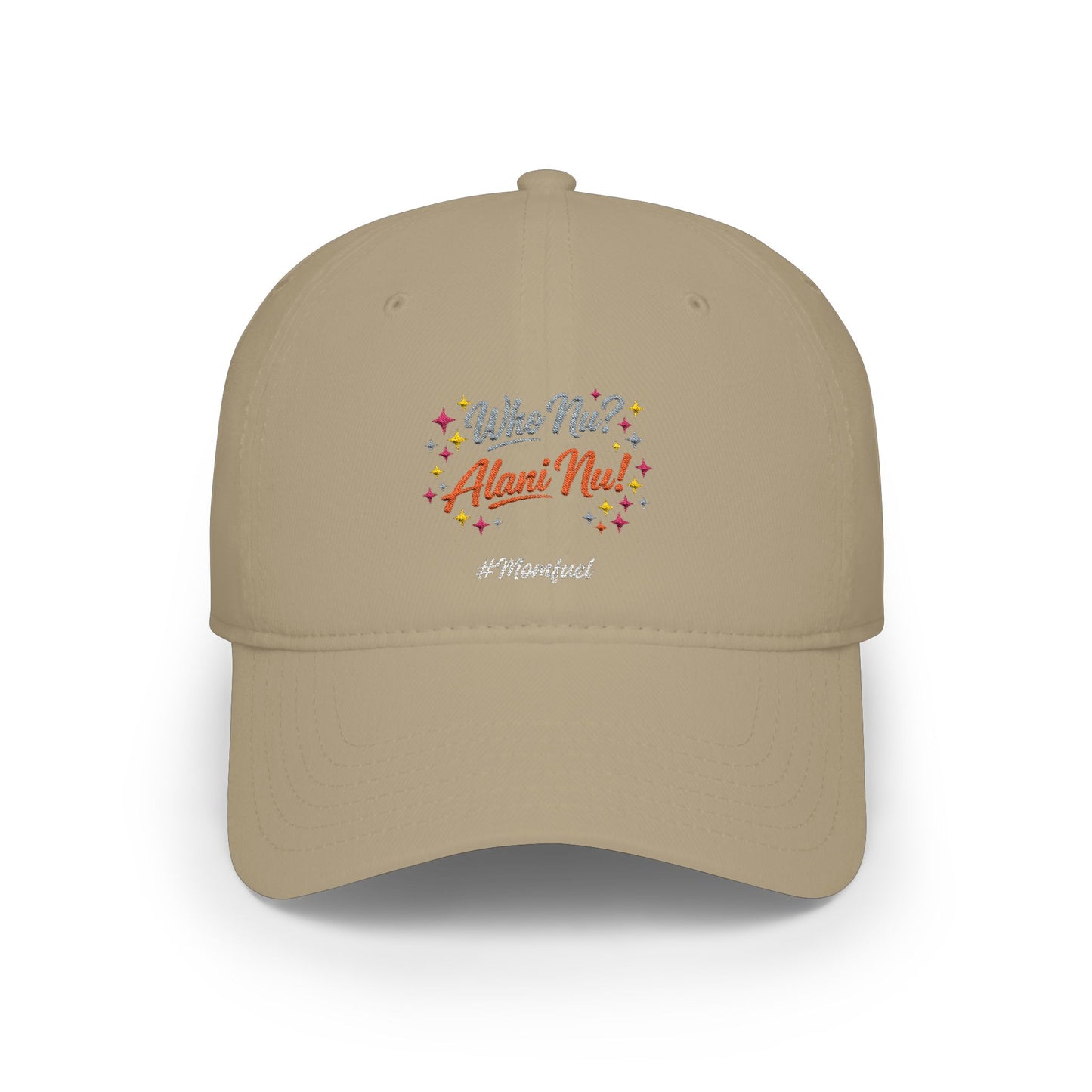 Low Profile Baseball Cap — "Who Me? I Clean Up" Floral Statement Hat