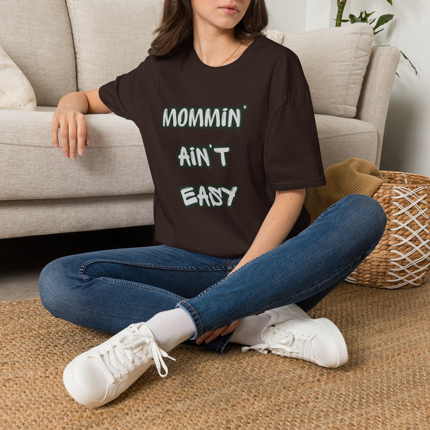 Mommin' Ain't Easy T-Shirt — Funny Mom Graphic Tee for New Moms & Mother's Day