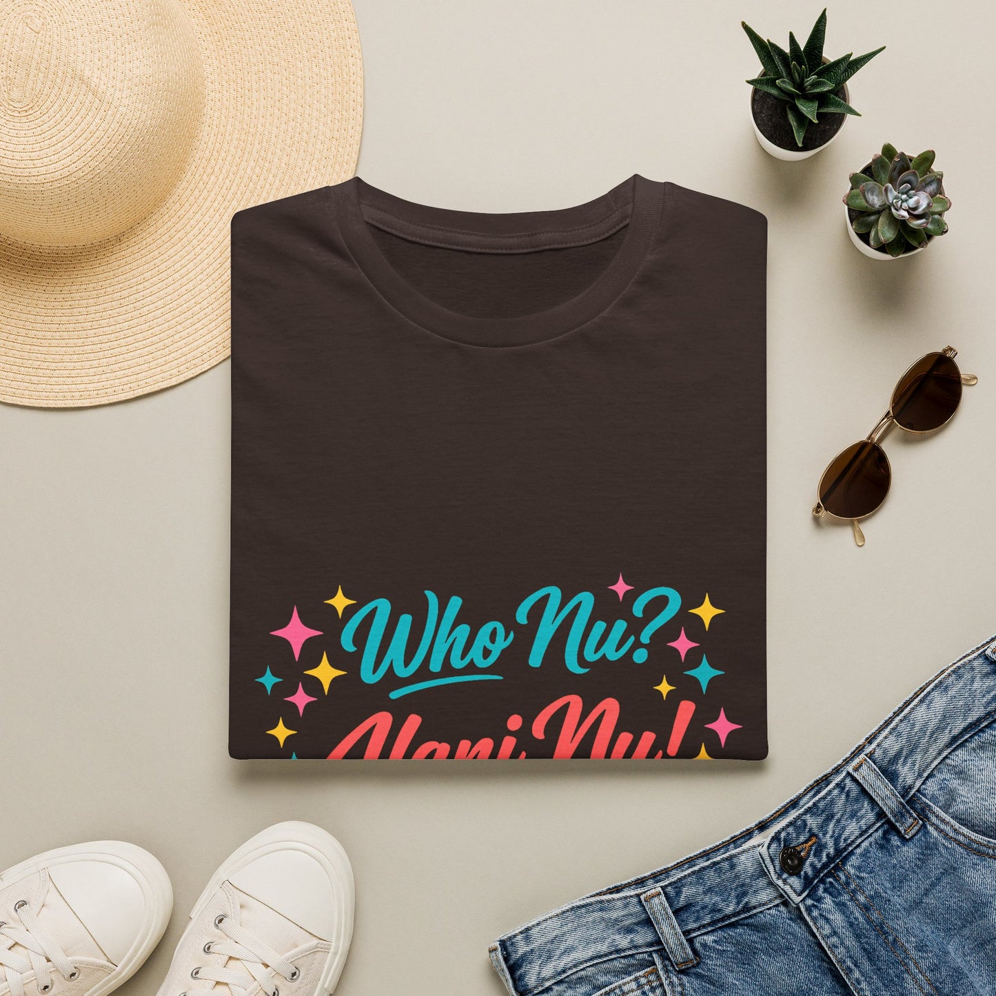 Who Nu? Alani Nu! T-Shirt — Retro Sparkle Graphic Tee