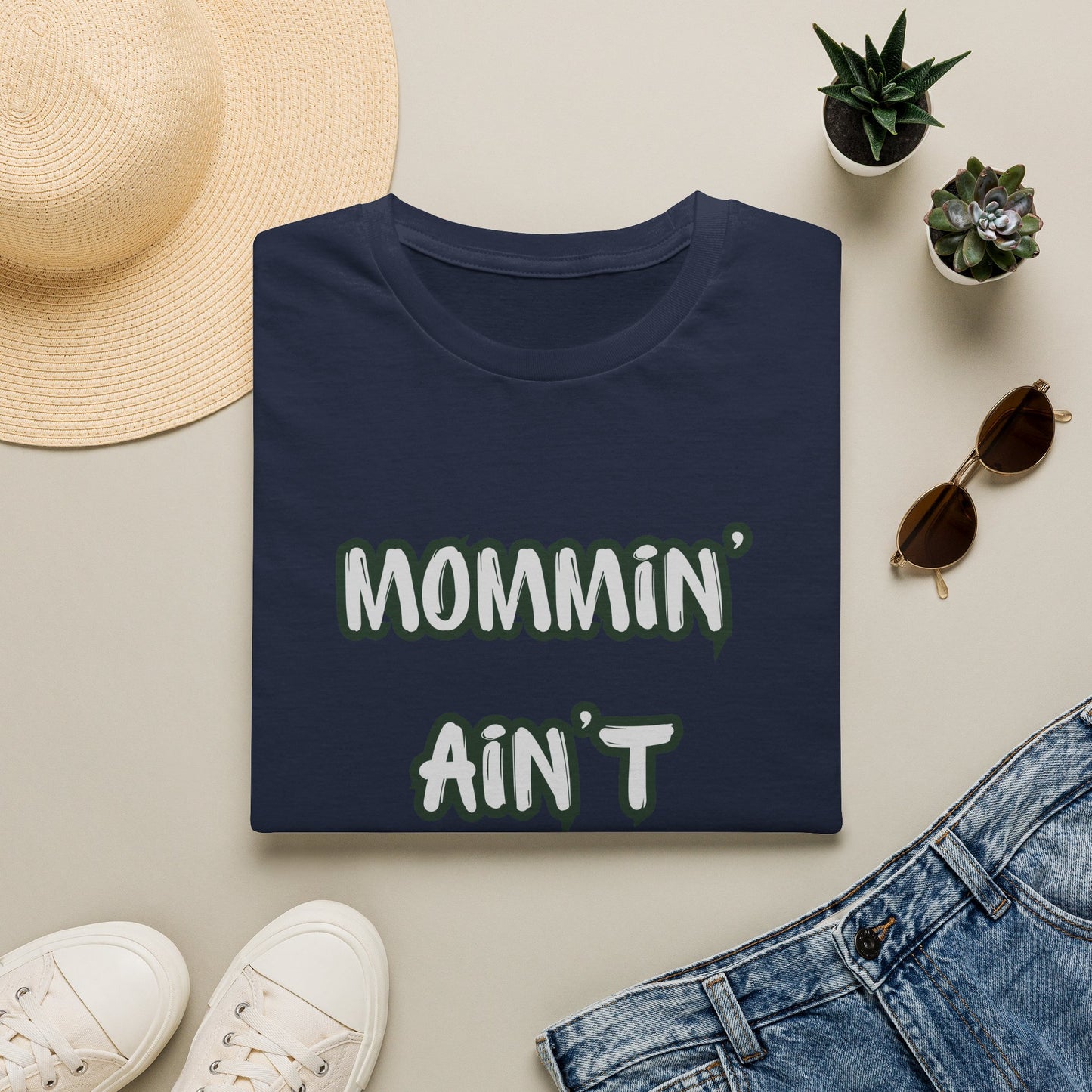 Mommin' Ain't Easy T-Shirt — Funny Mom Graphic Tee for New Moms & Mother's Day
