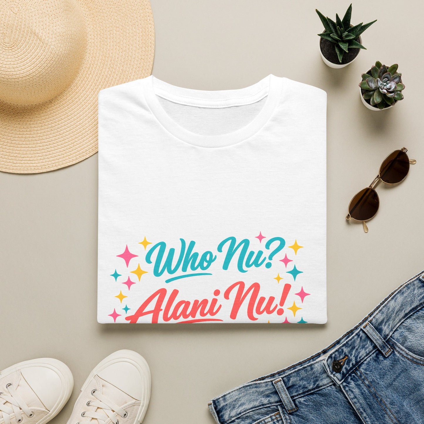Who Nu? Alani Nu! T-Shirt — Fun Retro Floral Graphic Tee