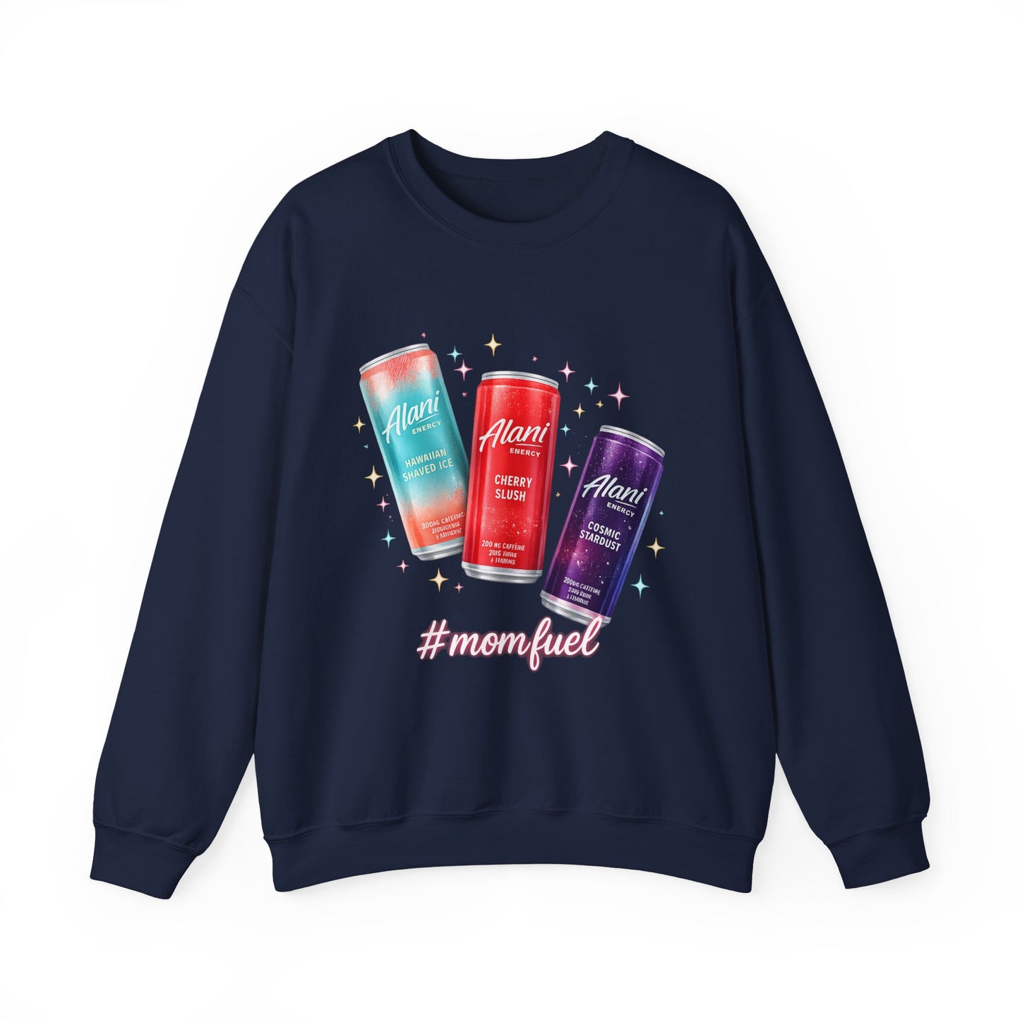 Beverage Cans Graphic Sweatshirt — Sparkling Drinks Trio "Savor the Spark" Crewneck
