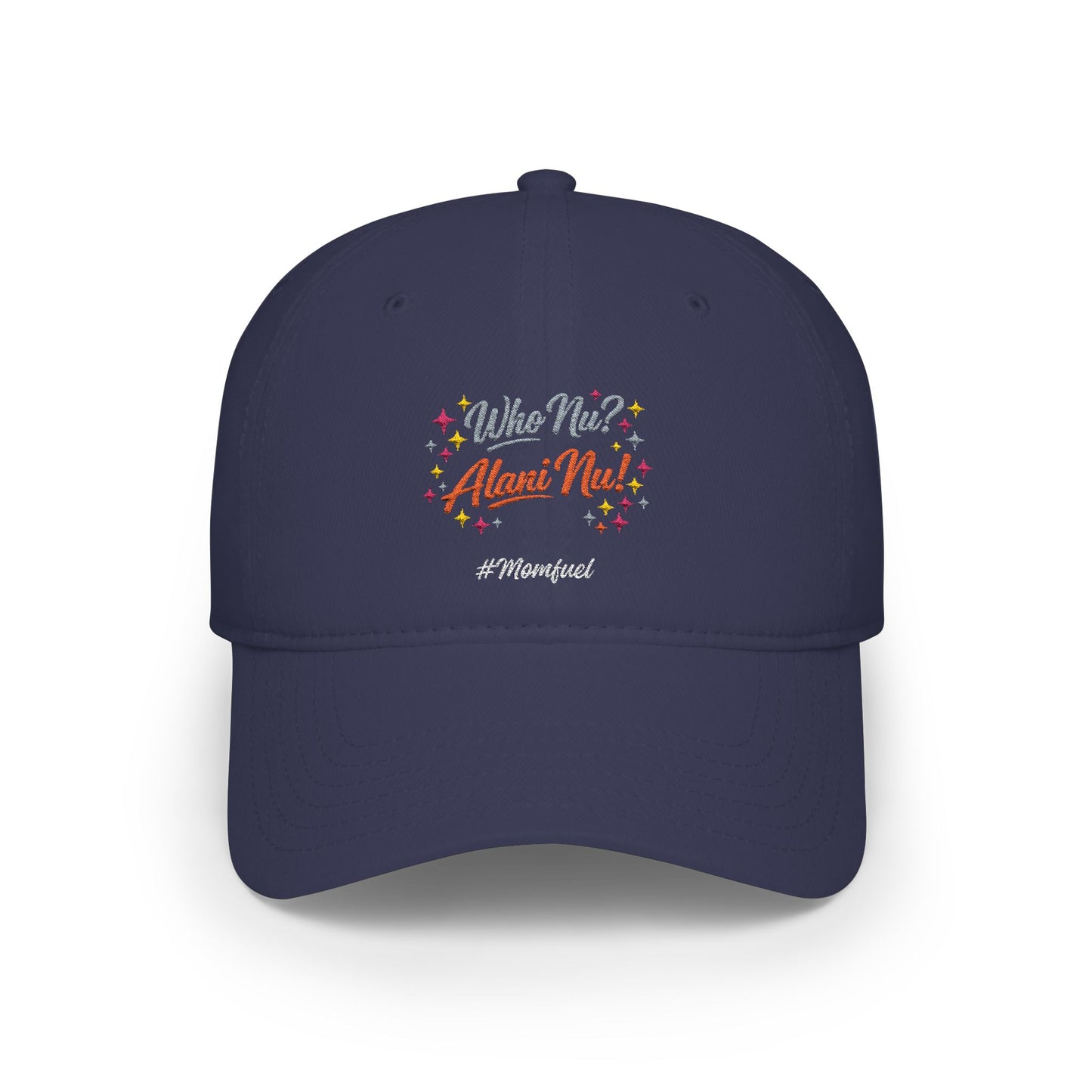 Low Profile Baseball Cap — "Who Me? I Clean Up" Floral Statement Hat