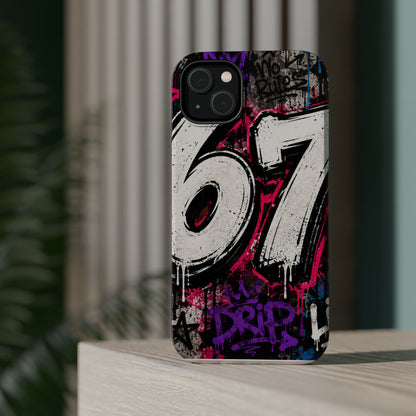 Graffiti '67' Magnetic Impact Phone Case — Urban Street Art iPhone Cover