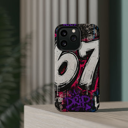 Graffiti '67' Magnetic Impact Phone Case — Urban Street Art iPhone Cover