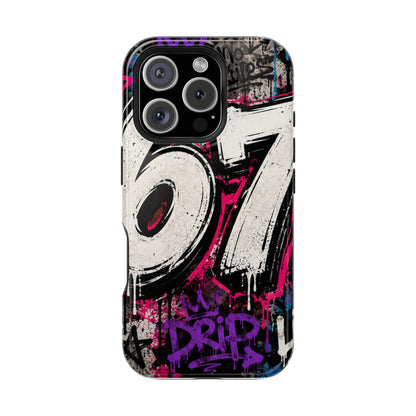 Graffiti '67' Magnetic Impact Phone Case — Urban Street Art iPhone Cover
