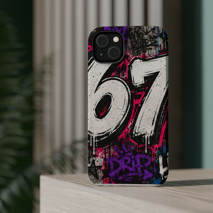 Graffiti '67' Magnetic Impact Phone Case — Urban Street Art iPhone Cover