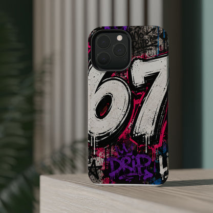 Graffiti '67' Magnetic Impact Phone Case — Urban Street Art iPhone Cover