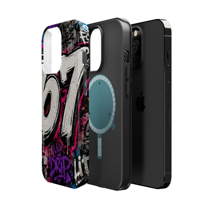 Graffiti '67' Magnetic Impact Phone Case — Urban Street Art iPhone Cover