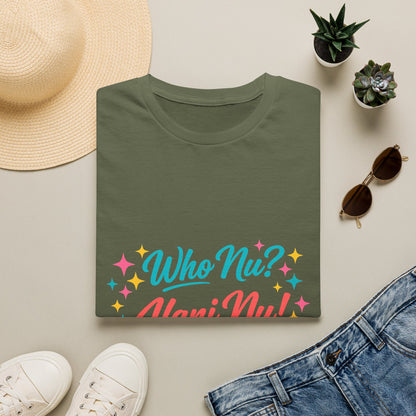 Who Nu? Alani Nu! T-Shirt — Retro Sparkle Graphic Tee