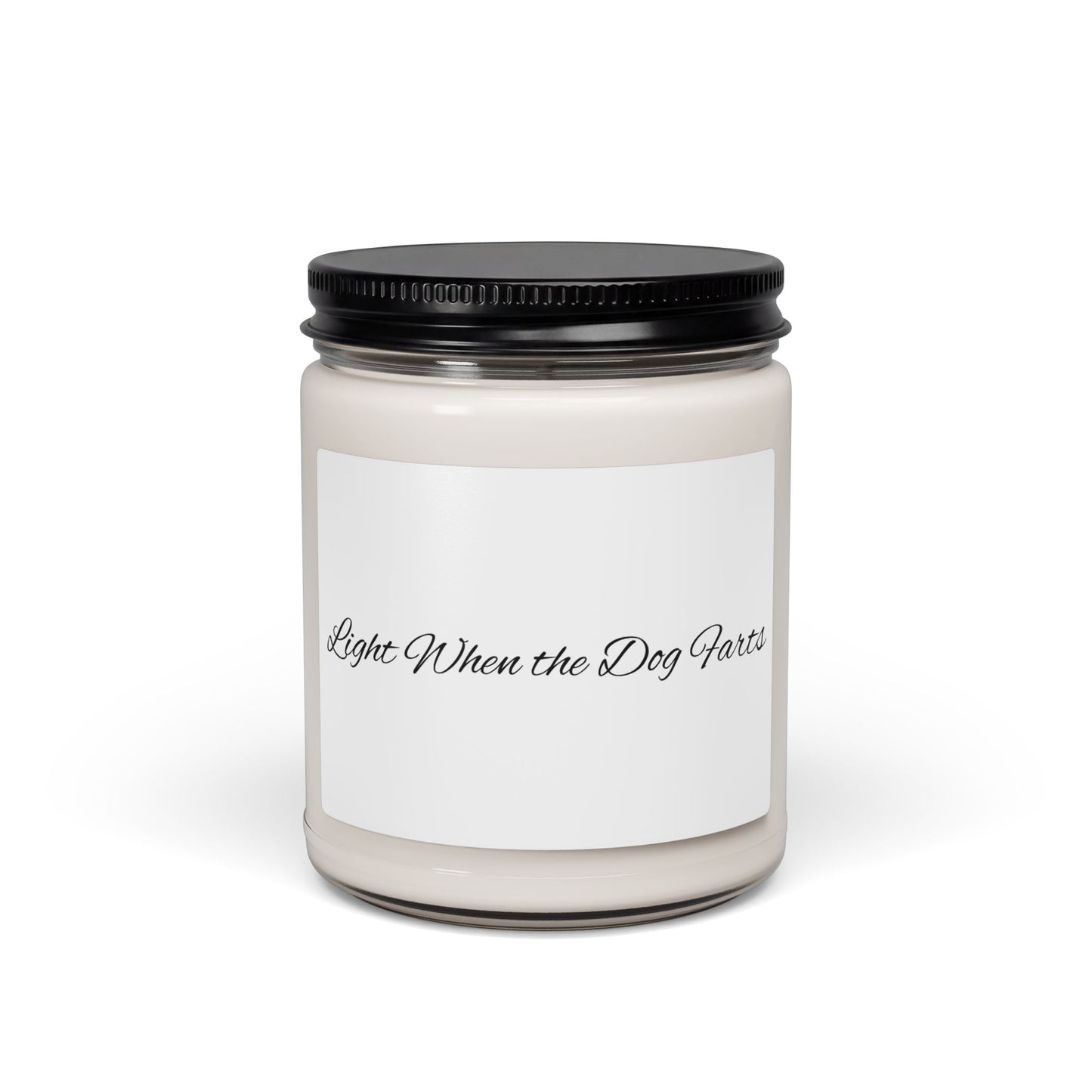 9oz Scented Soy Candle — "Right When the Dog Farts" Funny Home Aroma Gift