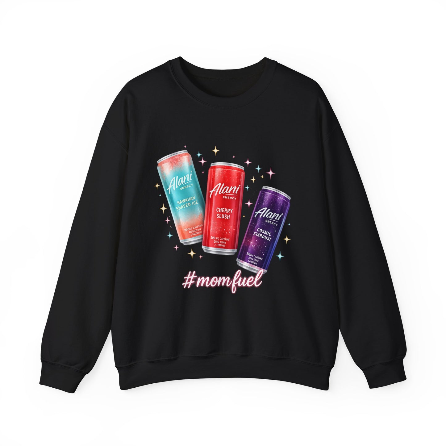 Beverage Cans Graphic Sweatshirt — Sparkling Drinks Trio "Savor the Spark" Crewneck