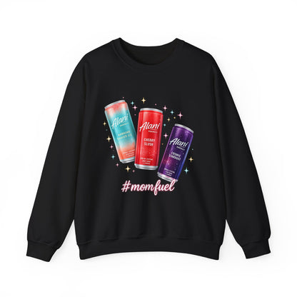 Beverage Cans Graphic Sweatshirt — Sparkling Drinks Trio "Savor the Spark" Crewneck