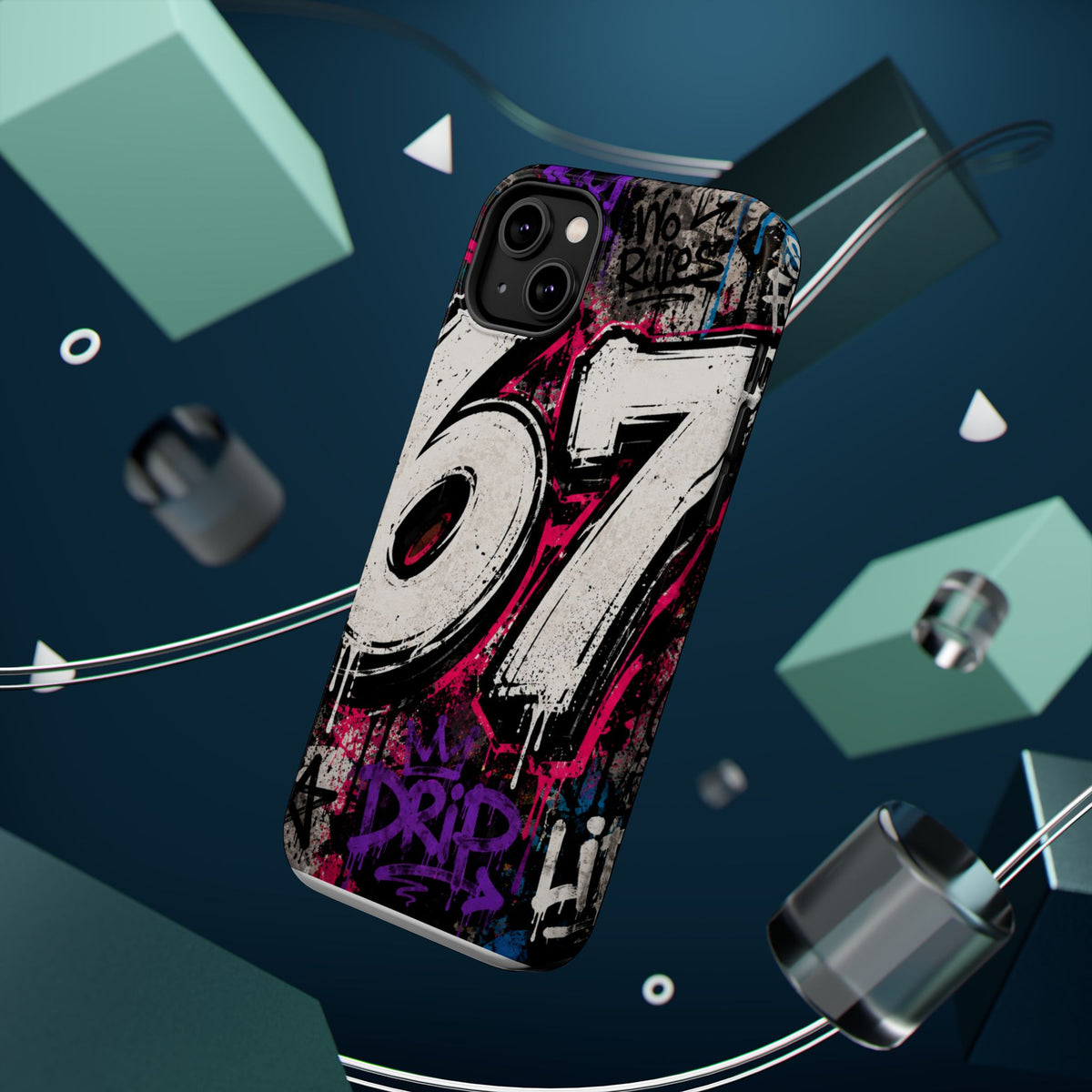 Graffiti '67' Magnetic Impact Phone Case — Urban Street Art iPhone Cover